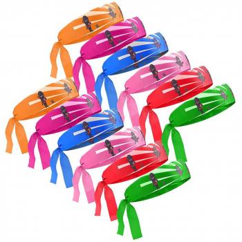 Pack de 12 bandeaux ninja colorés