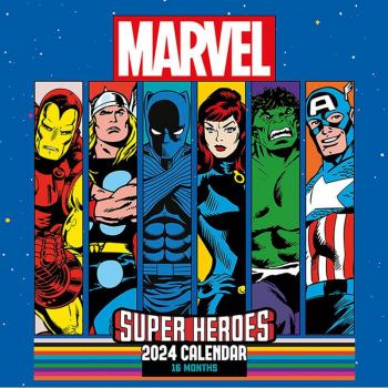 Calendario de Pared 2024 Superhéroes Marvel Cómic 30 x 30 cm