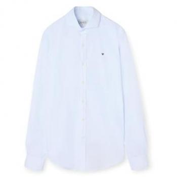 Silbon Camisa Hombre Rayas Finas Celeste