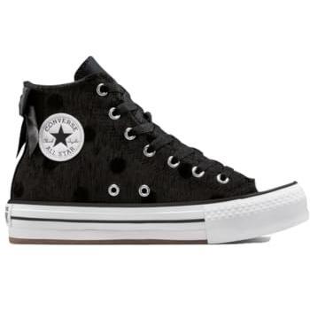 All Star Lift Platform Polka Dot en Boog – Black/White