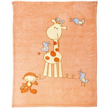 Alvi 931841535 Mikrofaserbettwäsche „Giraffe“, aprikosefarben