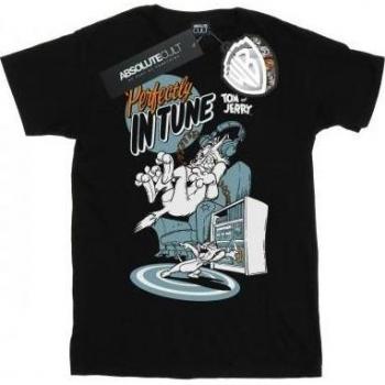 T-shirt Cotone Donna Tom e Jerry Perfettamente Sintonizzati