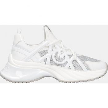 PINKO Sneaker bassa 'ARIEL 01' trasparente / bianco