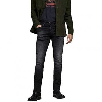 Vaqueros jack and jones glenn 557 50sps black denim hombre