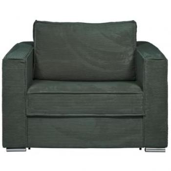 Fauteuil LORETO convertible en velours côtelé vert
