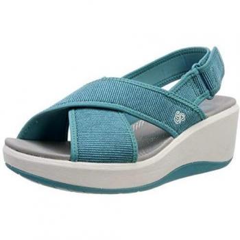 Clarks Damen Step Cali Cove Sneaker, Blau (Aqua)