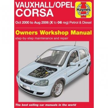 Haynes Repair Manual for Vauxhall/Opel Corsa Petrol & Diesel (Oct 00