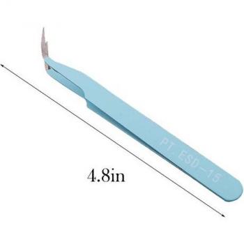 Curved and Straight Stainless Steel Eyelash Tweezers
