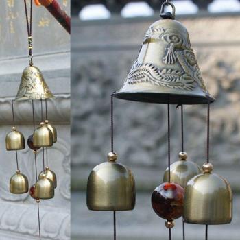 Carillon de jardin 6 cloches vintage
