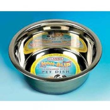 Cuenco para Perros de Acero Inoxidable con Fondo Antideslizante