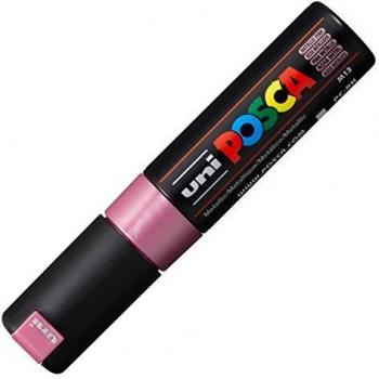 Marqueur UNI-BALL POSCA PC8K 8mm Rose Métal