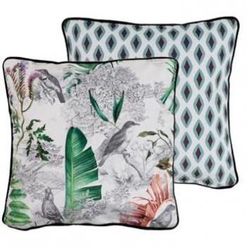 Coordinador de Textura: Cojín Velvet con Motivo Geométrico 45x13x45 cm