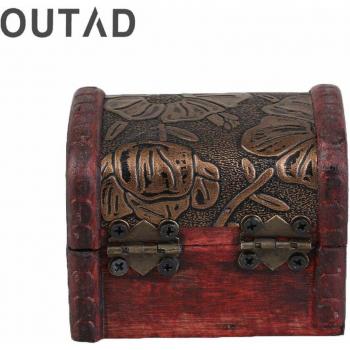 Outad Houten Horloge en Sieraden Display met Willekeurig Patroon