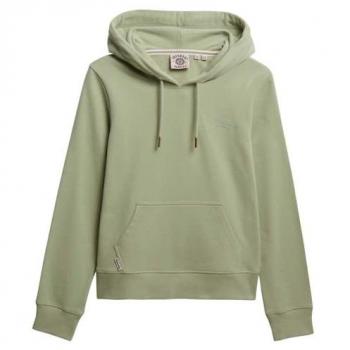 Hoodie Femme Superdry Logo Brodé Vert