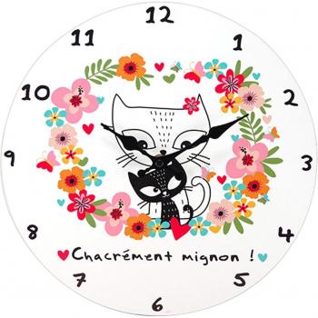 Feline Fiesta Wooden Clock A2559