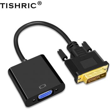 TISHRIC 10Pcs Active DVI-D to VGA Adapter
