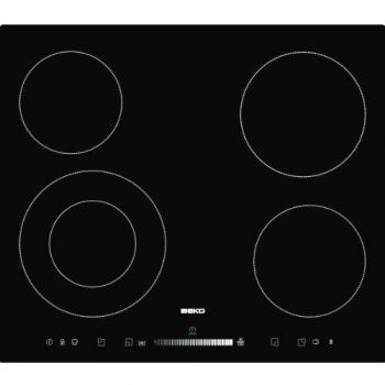 Beko HIC64502T Plaque Vitrocéramique Intégrée, 4 Foyers, Noir