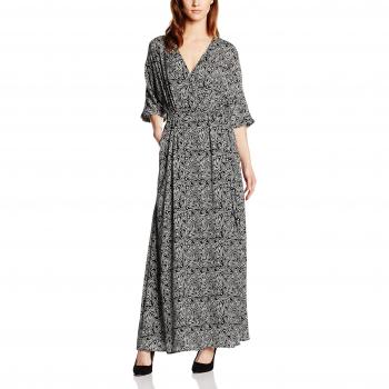 Cortefiel Damen Kleid Vestido Largo M/Caida Pack, Mehrfarbig
