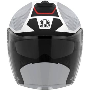 AGV E2206 Casco Trident Trieste Matt Black/White/Red S