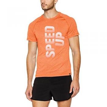 T-shirt Odlo ML Aion pour Homme, Orangeade Mélange, M