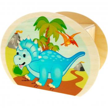 Dřevěná pokladnička pro malé paleontology