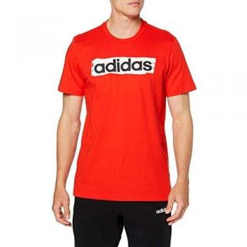 T-shirt Uomo XL rosso con stampa C Linear Brush di adidas