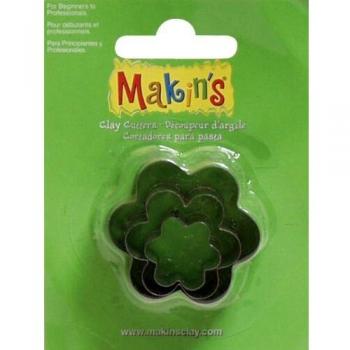 Moldes para pasta modelar, diseño floral, 3 piezas