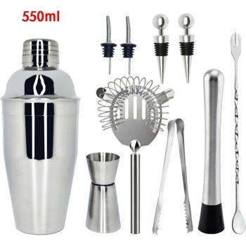 10-11Pcs Cocktail Mixing Set with Built-in Strainer