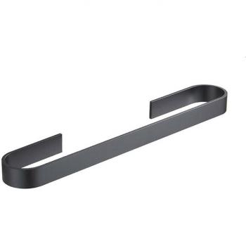 Toallero colgante en acero inoxidable 304, diseño negro y plateado con soporte