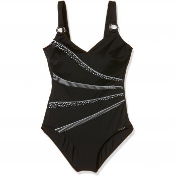 Sunflair Damen Einteiler 22487, Gepunktet, Größe 42B, Schwarz