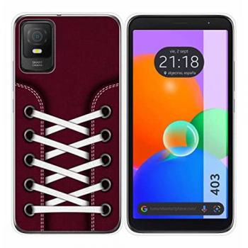 Funda de Silicona Transparente para TCL 403 con Diseño de Zapatillas y Dibujos 17