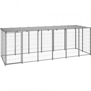 Recinto per Animali Esterno Helloshop26 Argento 330x110x110 cm