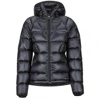 Marmot Wm's Hype Down Hoody, Gefütterte Steppjacke, 800 Fill-Power, Wasserabweisend, Winddicht, Schwarz, XL