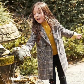 Prenda Casual Invernal para Niños: Chaqueta Larga de Lana