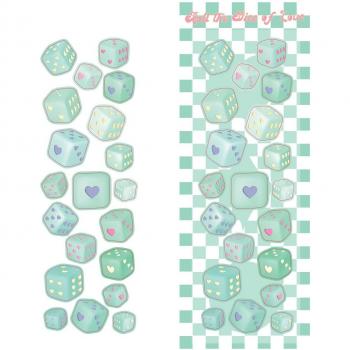 Pegatinas de Amor Kawaii con Dados 3D para Decoración