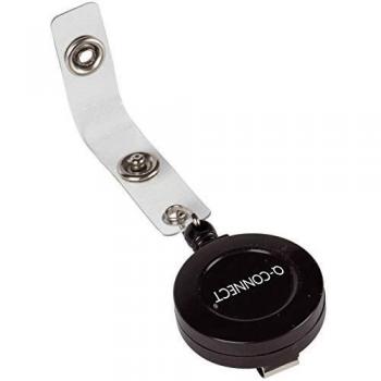 JoJo Ausweishalter, 10 Stück, mit Aufrollmechanik, schwarz, 60 cm