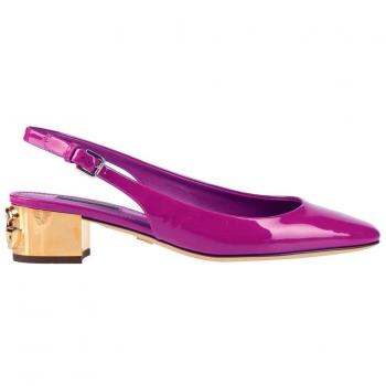 Dolce & Gabbana Purple Leather Pumps