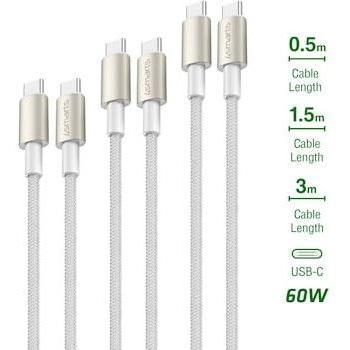 Smarts PremiumCord USB-C auf USB-C Kabel 60W 3er Set