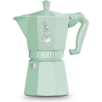 Cafetera Bialetti Moka 3 Tazas Aluminio Verde