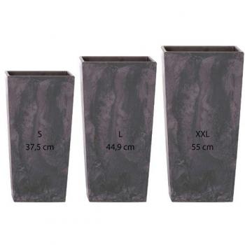 Wellhome Pack 3 Macetas Altas Prosperplast 11,4/19/35L Antracita