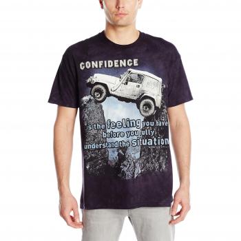 The Mountain 5X-Groß T-Shirt, Jeep, Grau und Blau