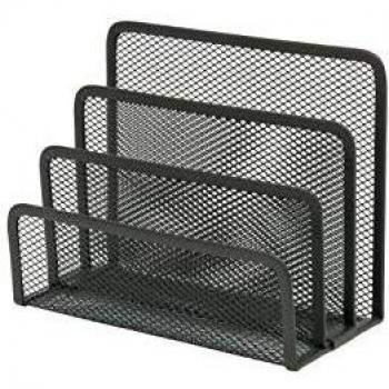 Modern Graphite Wire Mesh Desktop Letter Holder by OSCO