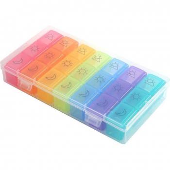 Weekly Medication Dispenser with 21/28 Compartments
