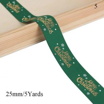 Decoración Navideña en Cinta 25mm, 5 Yards