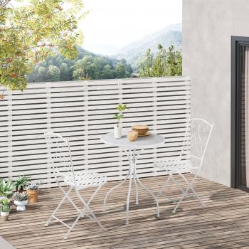Outsunny 3 Piece Folding Mosaic Tile Bistro Set for Outdoor Use
