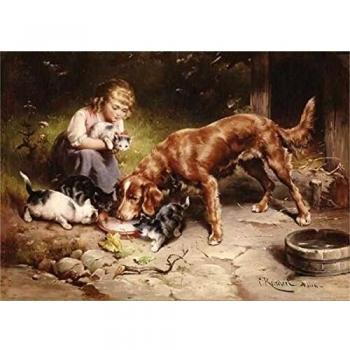 Gold Puzzle Carl Reichert: Abendessen 500 Teile Puzzle Gold-Puzzle-60713