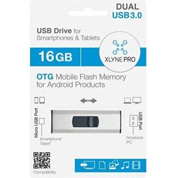 Xlyne Retractable Dual Key 16 GB USB Stick Schwarz