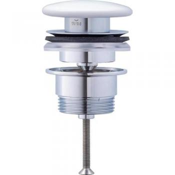 Duravit Push-Open Ventil 0050790000 mit keramischer Abdeckhaube, weiß, für Waschtische 5-6,5 cm