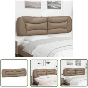 Cuscino Testiera Cappuccino 180 cm Tessuto Simile Panna