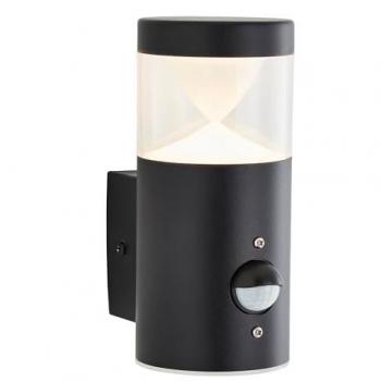 Aplique LED para Exterior Pollux 3000K Negro con Sensor PIR IP44